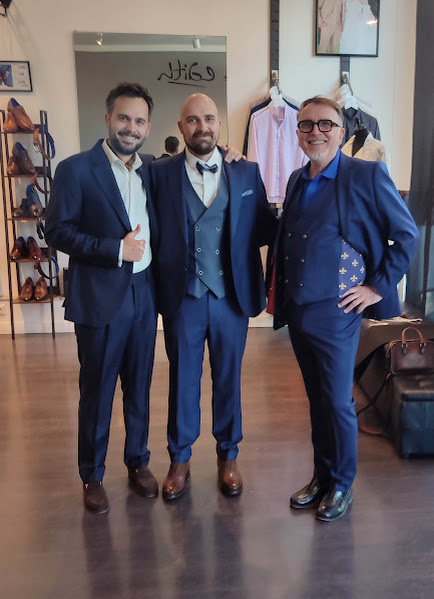 costume signe jeff en tissu italien de haut de gamme loro Piana